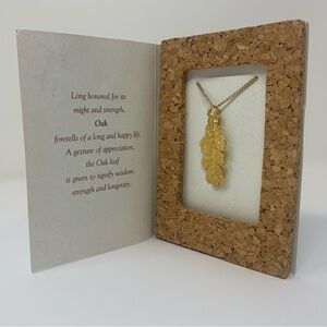 Enchanted Gold Oak Leaf Necklace